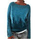 Women's Fair Isle sweater with crew neckline and long sleeves