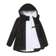 Women's hooded winter coat with contrasting lining and zip front