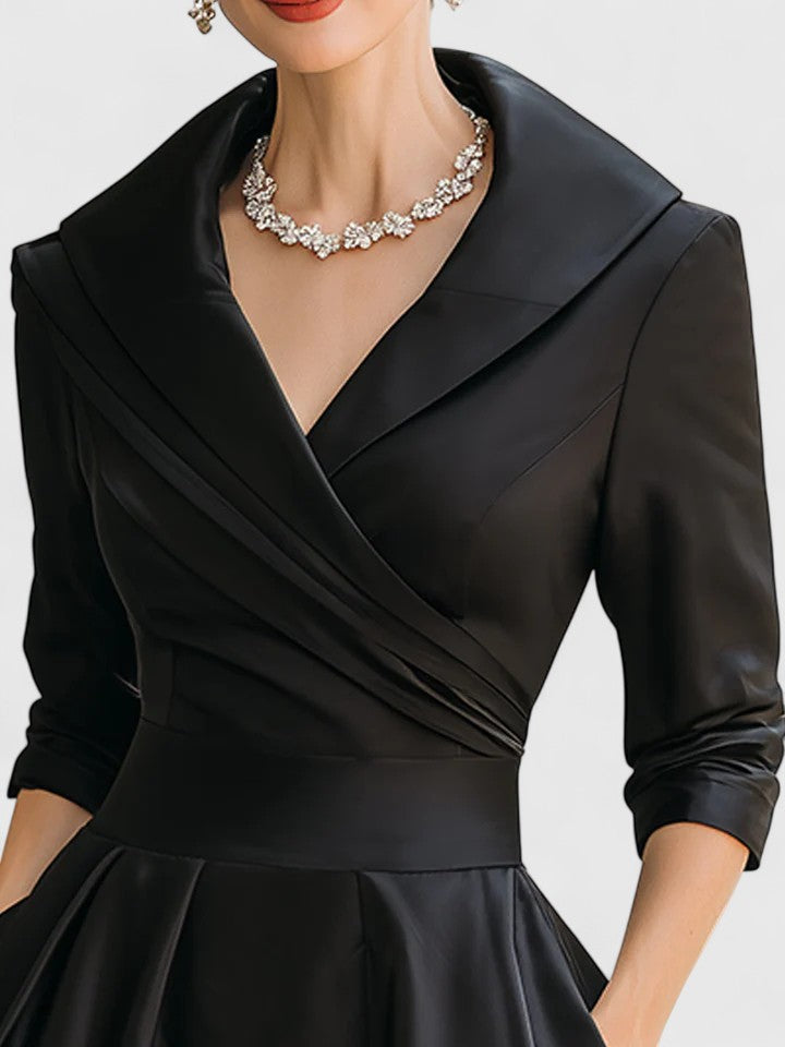 Women's Elegant Midi Dress — Flowing Versatile Everyday Summer Dress