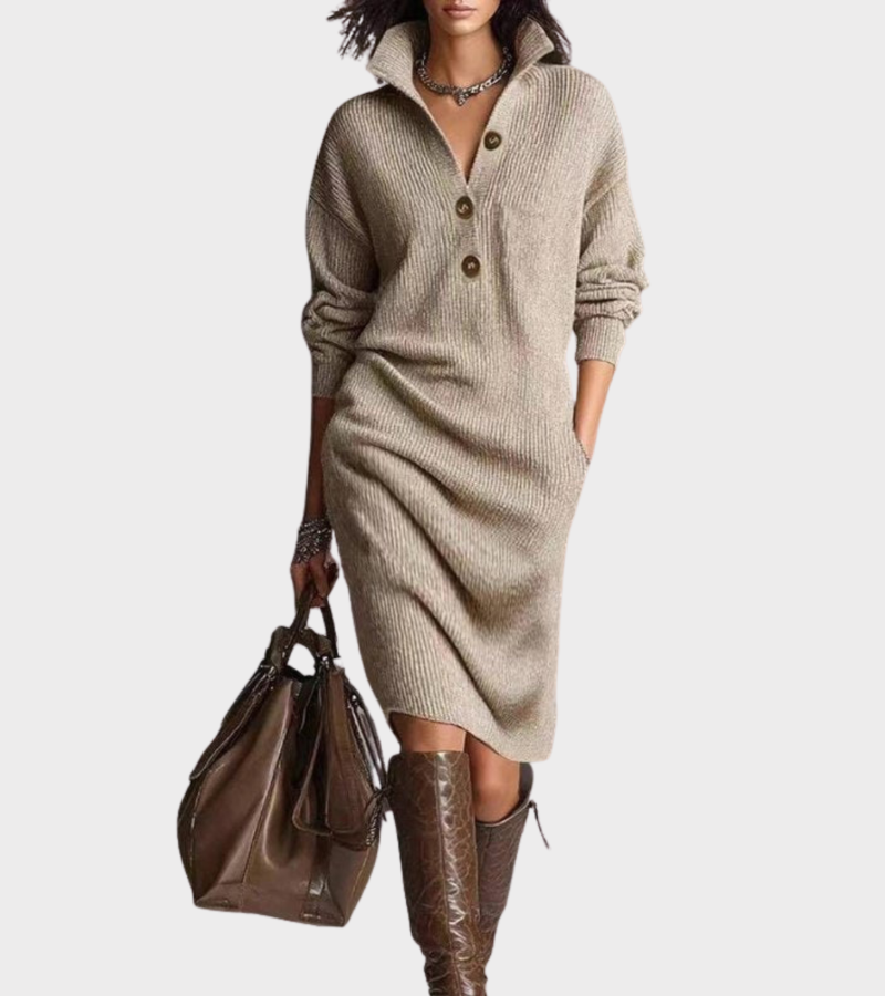 Daphne - Cozy knit midi dress