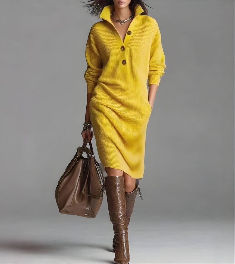 Daphne - Cozy knit midi dress