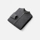 Men's plain zip front sweater with ribbed mock neck