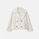 Women's cropped double breasted blazer with notched lapels