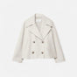 Women's cropped double breasted blazer with notched lapels