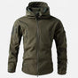 Men's hooded softshell jacket with full zip and multiple zipped pockets