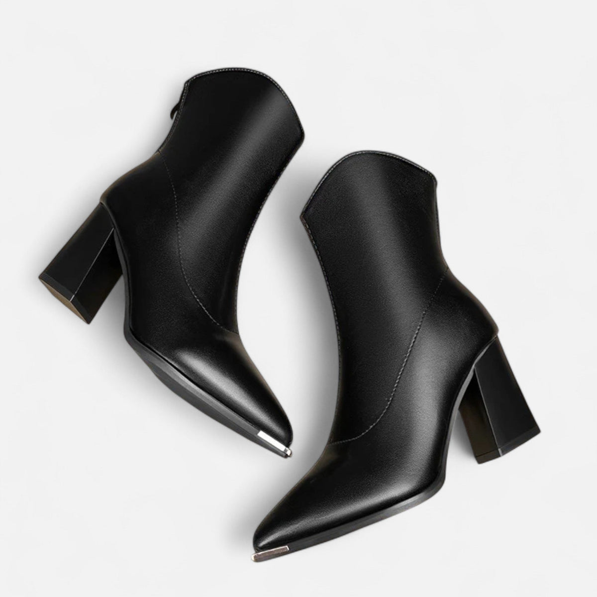 Women's Chelsea ankle boots with pointed toes and high block heels