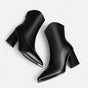 Women's Chelsea ankle boots with pointed toes and high block heels