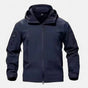 Men's hooded softshell jacket with full zip and multiple zipped pockets