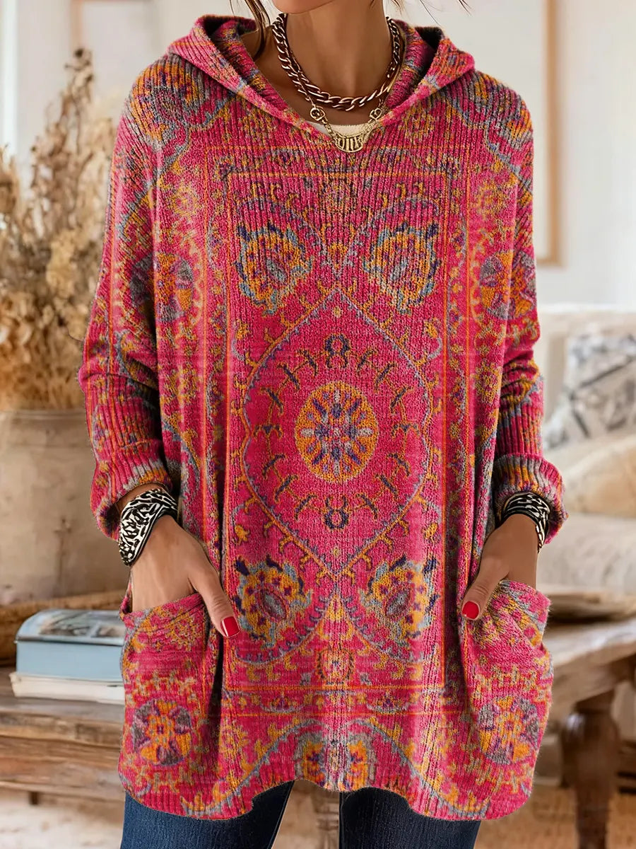 Seraphina - Retro Hooded Knit Tunic