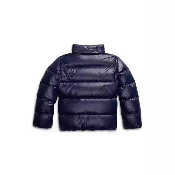 Women's hooded quilted puffer jacket with front zipper