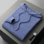 Unisex knit hoodie with drawstring hood and ribbed cuffs