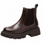 Chelsea boots with elastic side panels and chunky lug soles
