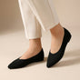 Women's textured knit pointed-toe slip-on flats