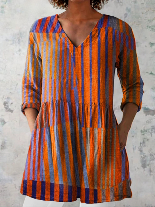 Esmée - Long V-Neck Blouse