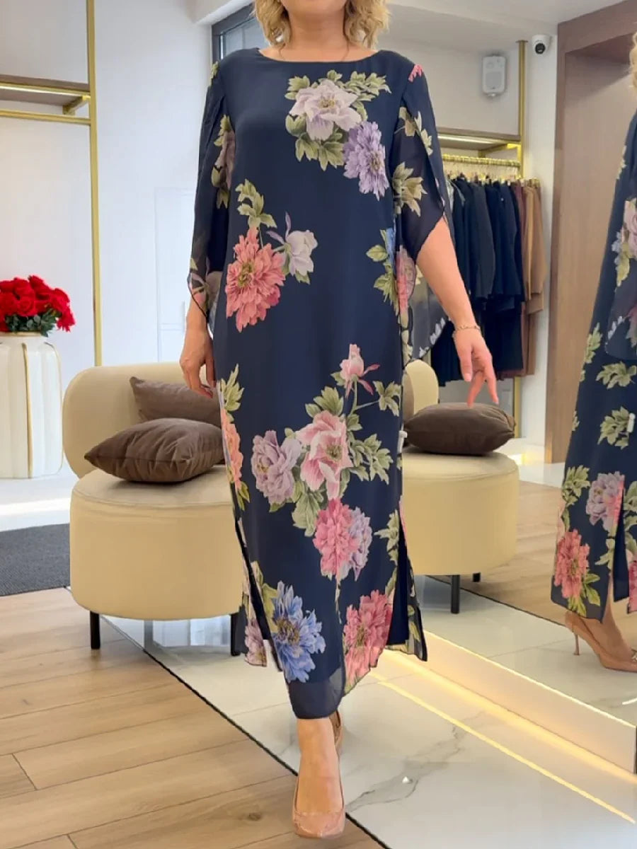 Aurelie - Floral Chiffon Maxi Dress