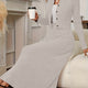 Women's ribbed cardigan and maxi skirt set with button front
