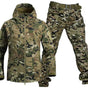 Men's hooded outdoor jacket and cargo trousers set