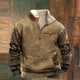 Men's quarter-zip fleece sweatshirt with kangaroo pocket