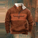 Men's quarter-zip fleece sweatshirt with kangaroo pocket