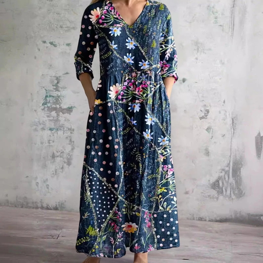Floriana - Floral Pattern Summer Dress