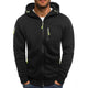 Men's hooded full-zip jacket with zipped pockets