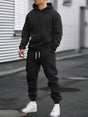 Men's hooded sweatshirt and jogger trouser tracksuit set