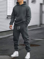Men's hooded sweatshirt and jogger trouser tracksuit set