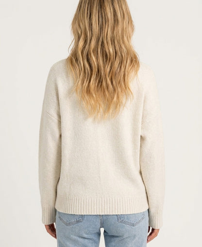 Women's solid zip cardigan with mock neck, long sleeves and front pockets