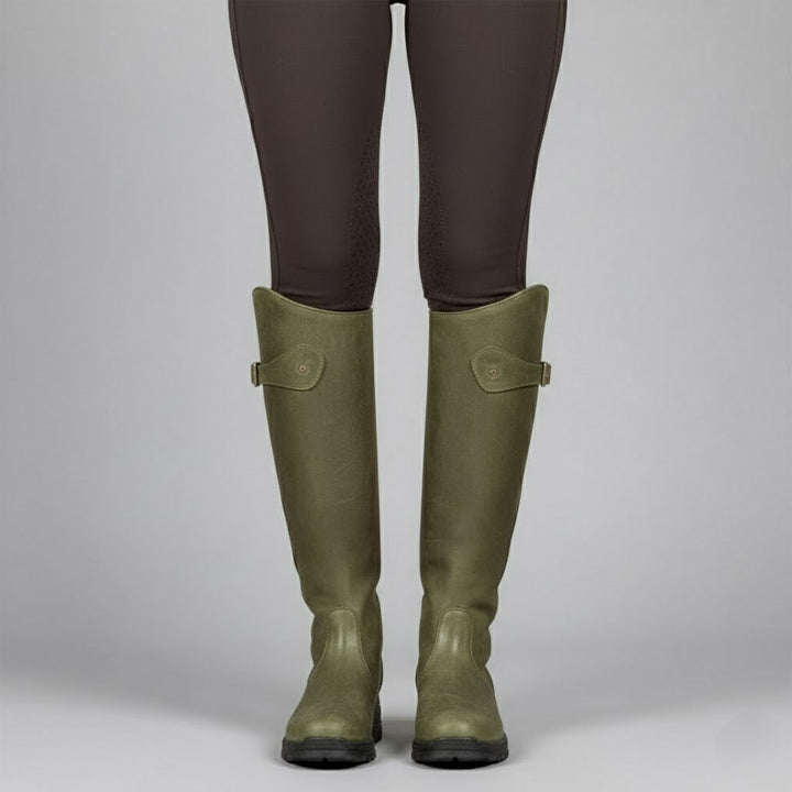 Women's Leather Riding Boots – Supportive Comfort Knee-High Outdoor Boots 10