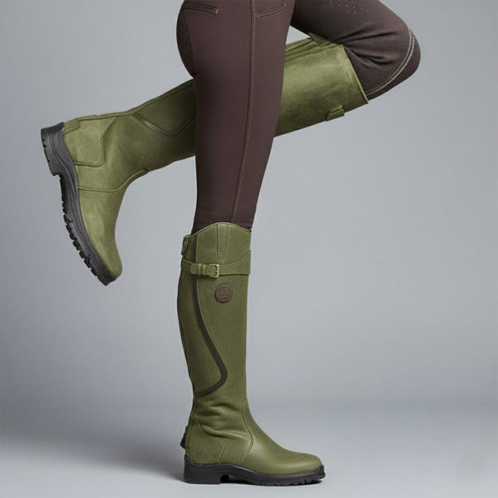 Women's Leather Riding Boots – Supportive Comfort Knee-High Outdoor Boots 11