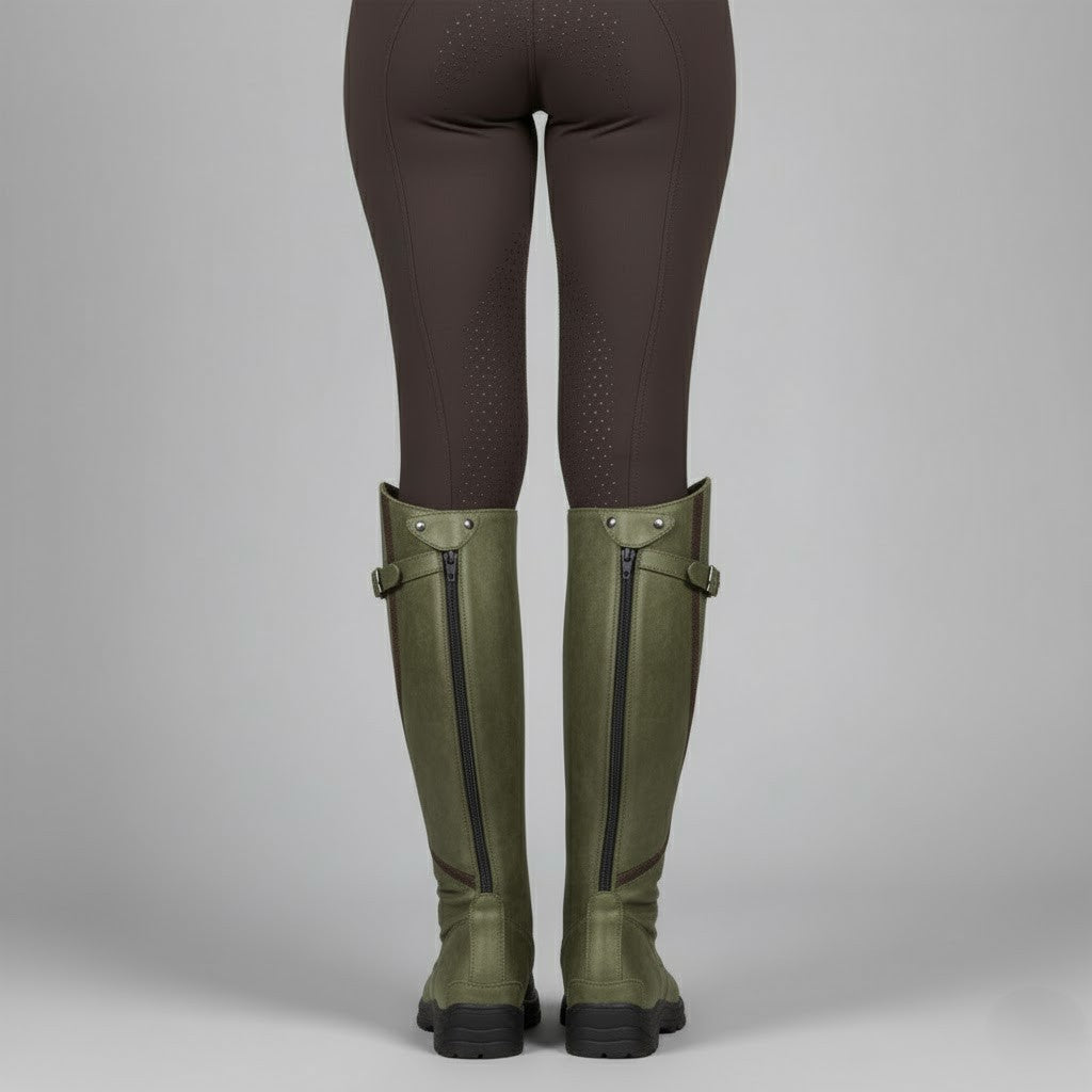 Women's Leather Riding Boots – Supportive Comfort Knee-High Outdoor Boots 12