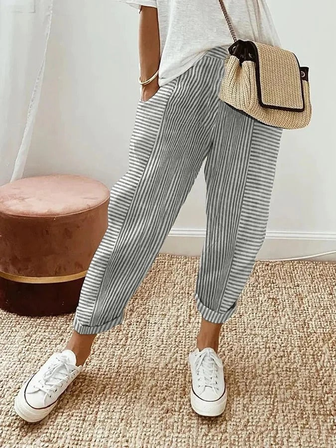 Daphne Relaxed Stripe Trousers