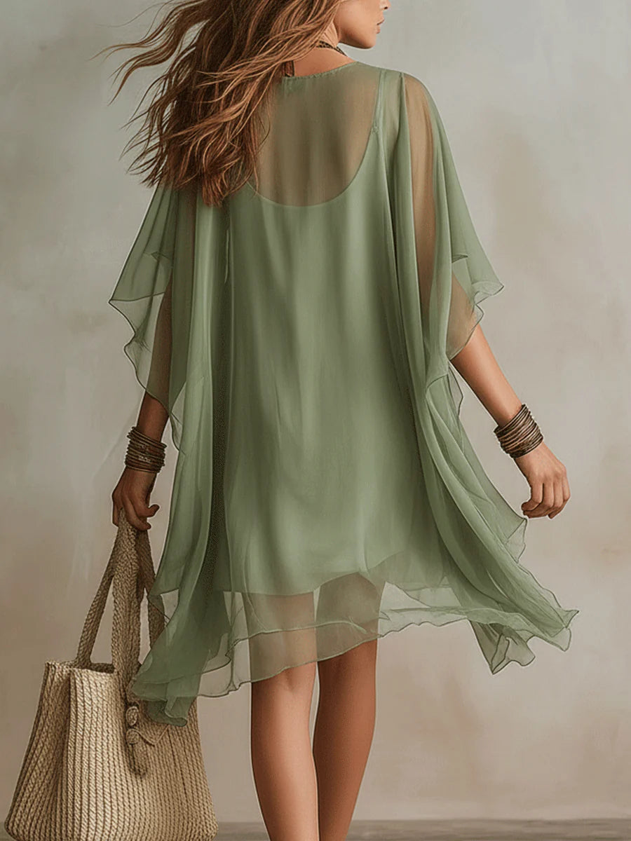 Hazel - Airy Ruffled Mini Dress