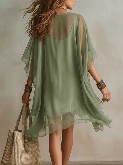 Hazel - Airy Ruffled Mini Dress