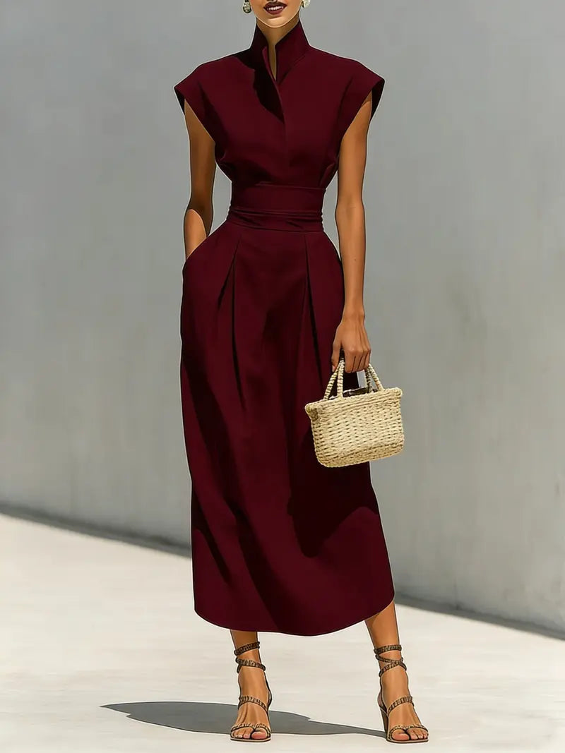 Hazel - Chic Sculpted Midi Dress