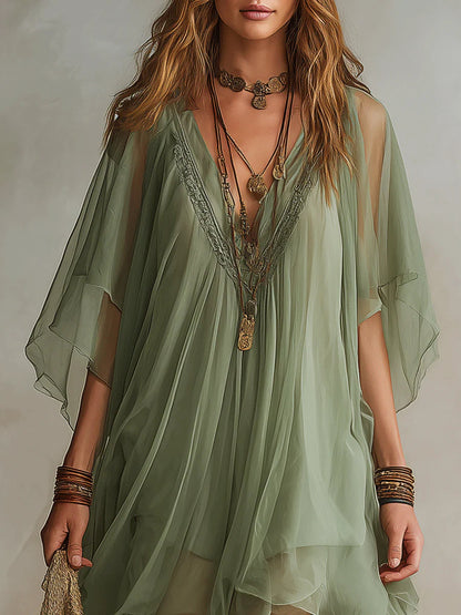 Hazel - Airy Ruffled Mini Dress