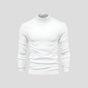 Men's slim-fit ribbed turtleneck sweater with long sleeves