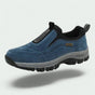 Men's slip-on loafer with stitched panels, contrast sole and lugged tread