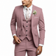 Men's three-piece suit with jacket vest and matching trousers