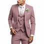 Men's three-piece suit with jacket vest and matching trousers