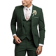 Men's three-piece suit with jacket vest and matching trousers