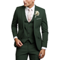 Men's three-piece suit with jacket vest and matching trousers