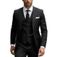 Men's three-piece suit with jacket vest and matching trousers