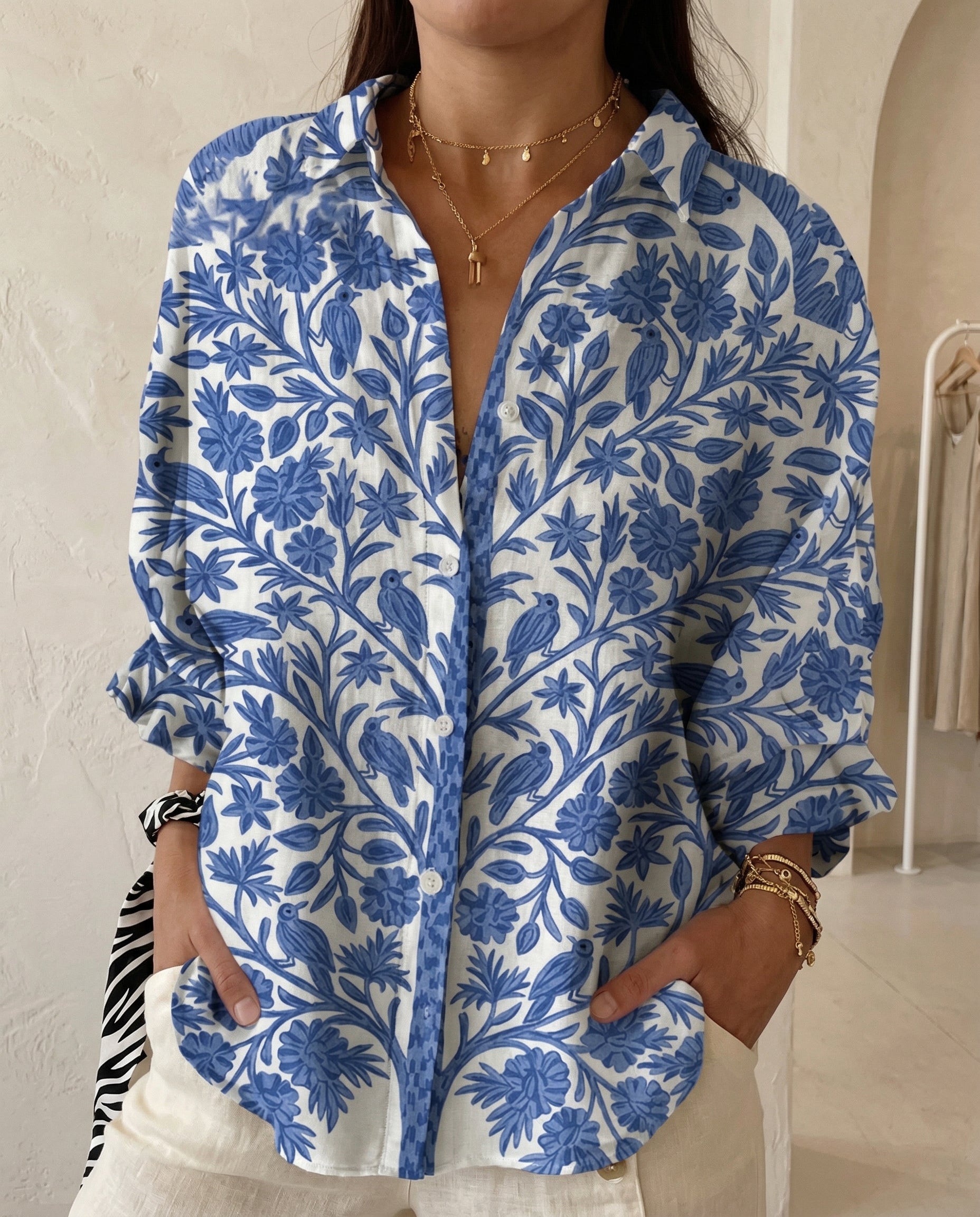 Lyra - Elegant Floral Blouse