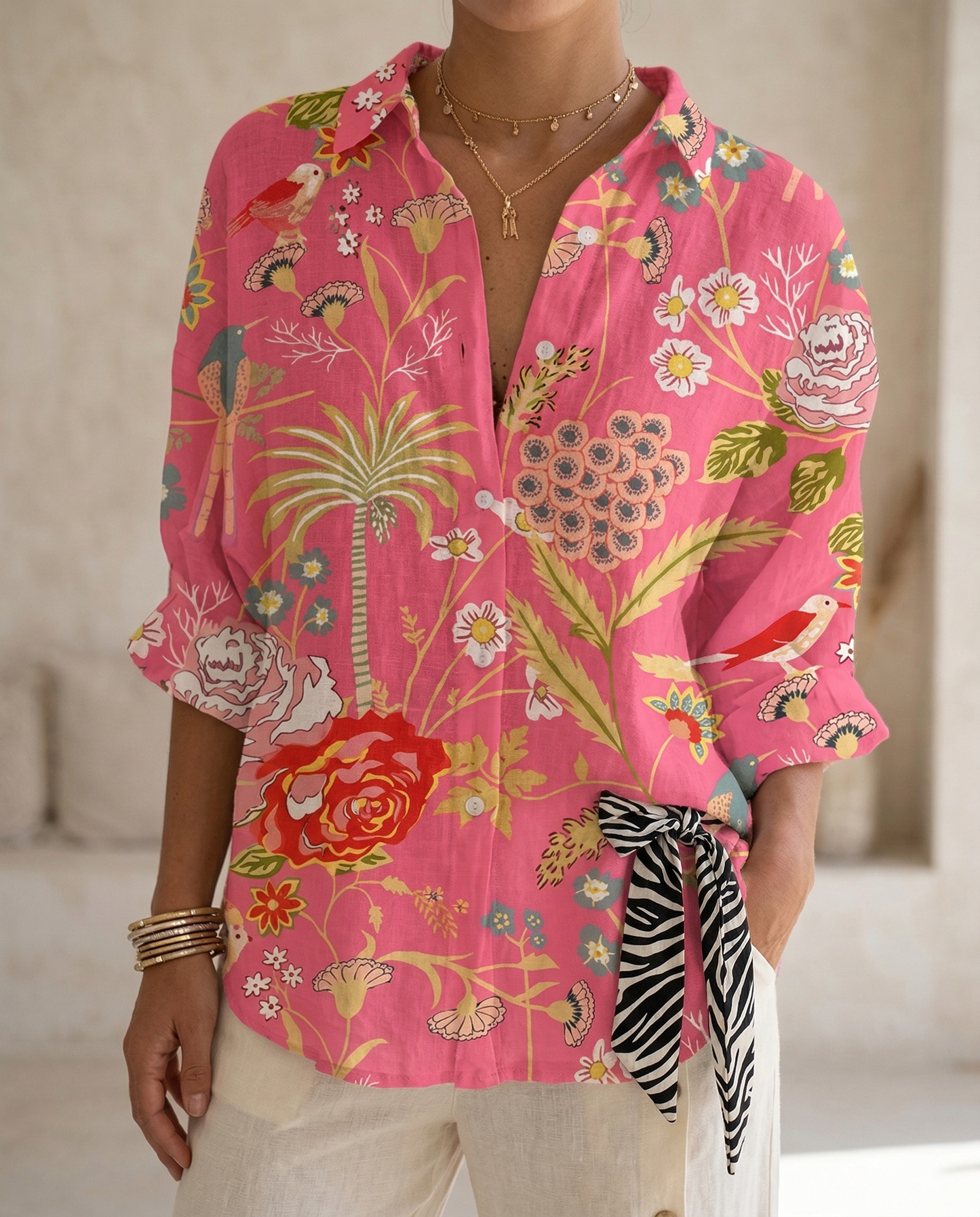 Lyra - Elegant Floral Blouse
