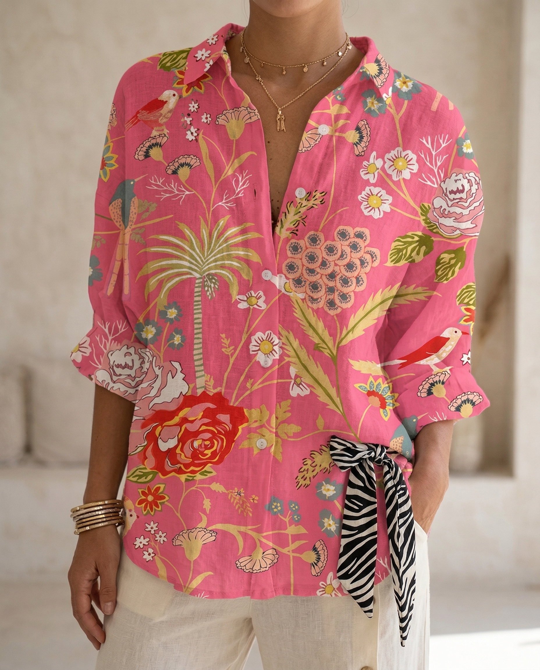 Lyra - Elegant Floral Blouse