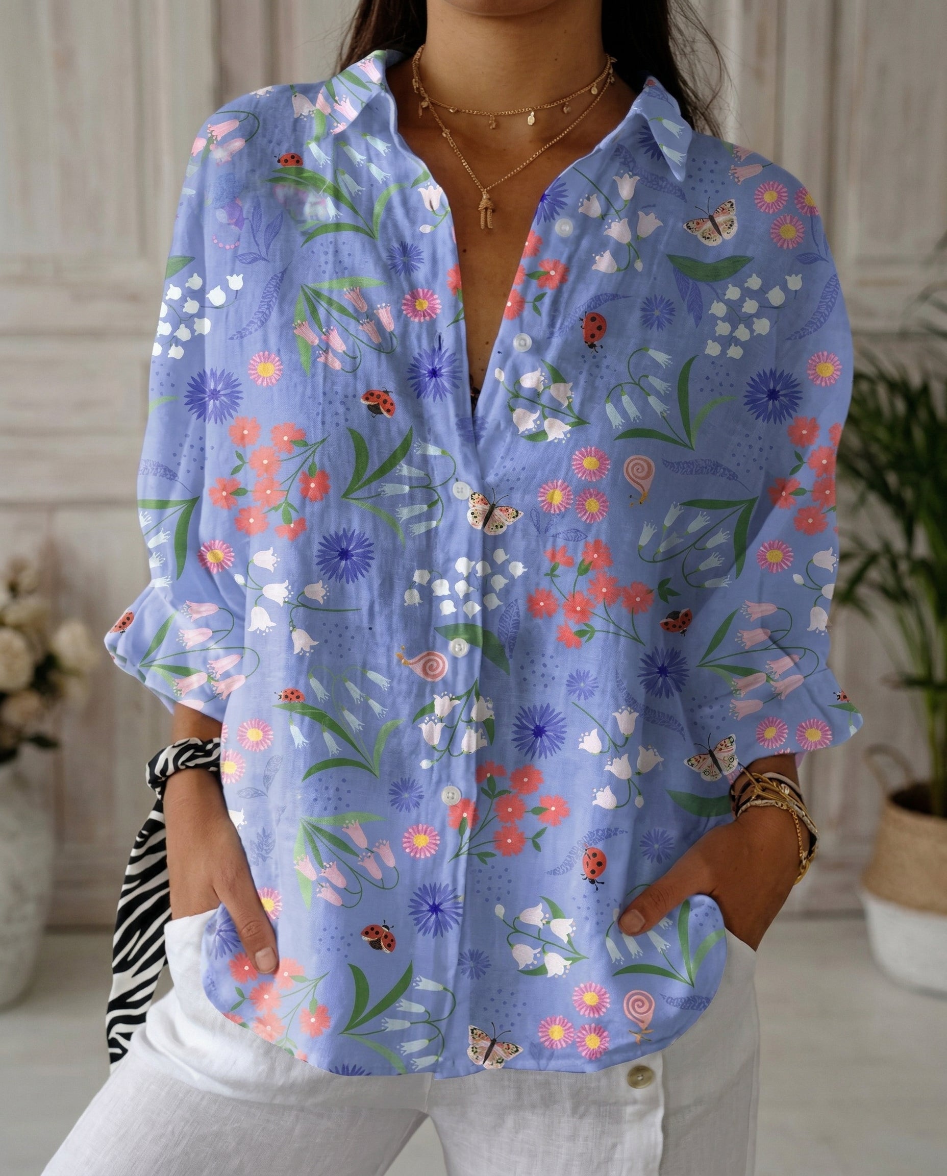 Lyra - Elegant Floral Blouse