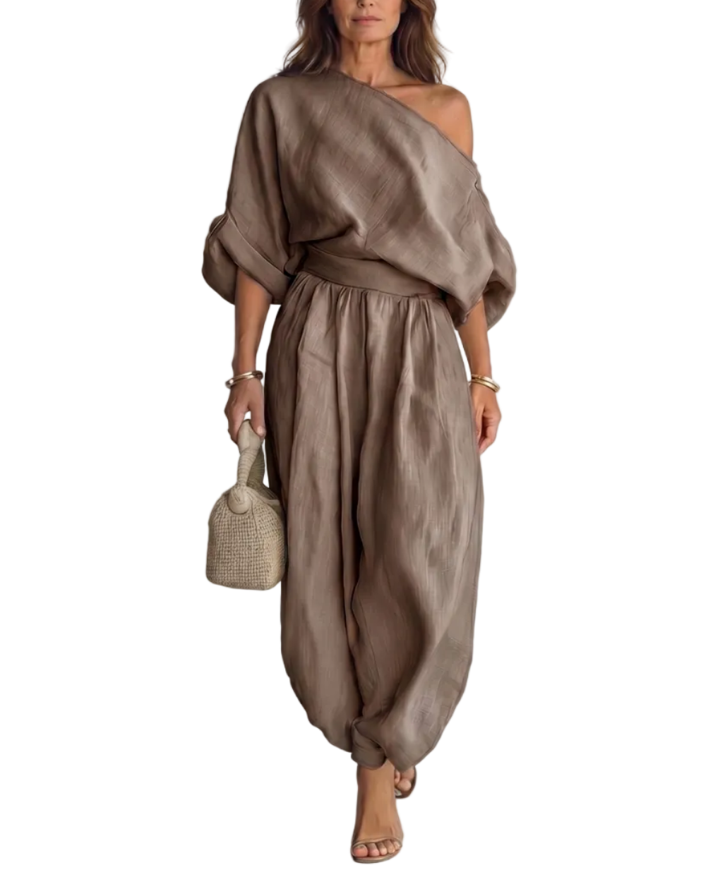 Evadne - Elegant Off-Shoulder Set