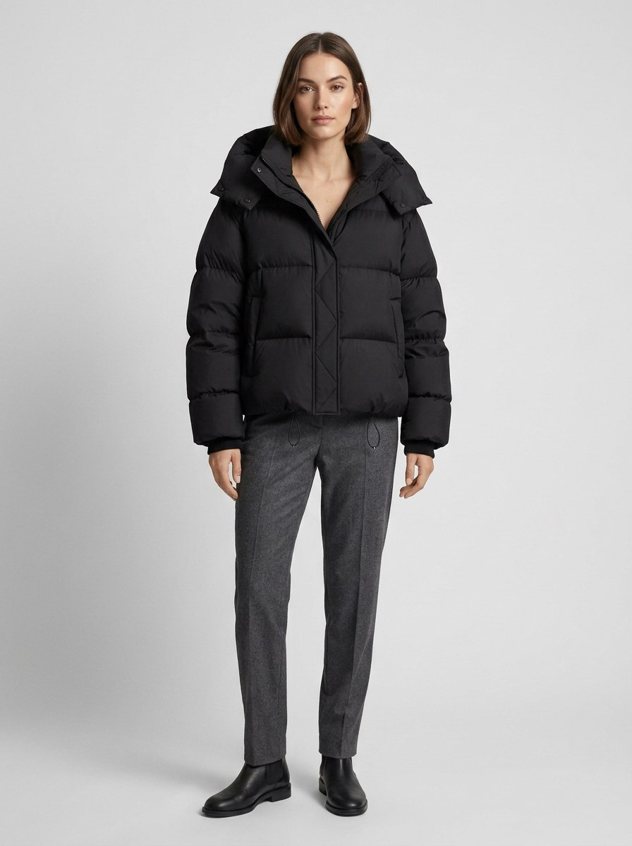 Women's belted biker jacket with lapel collar and asymmetrical zipper