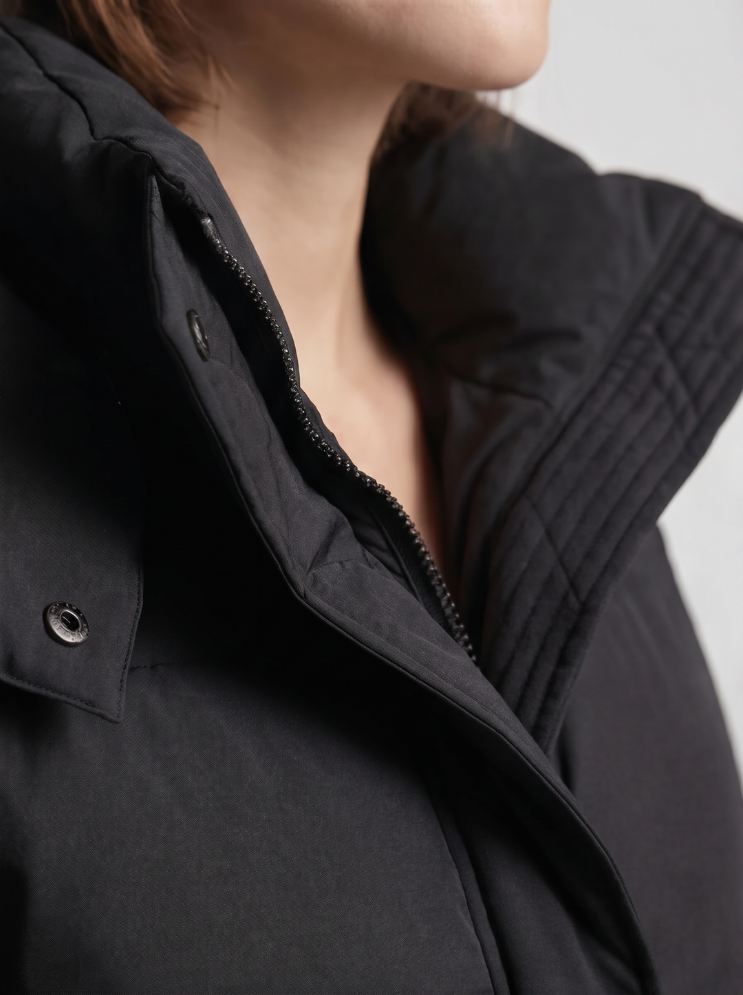 Women's belted biker jacket with lapel collar and asymmetrical zipper